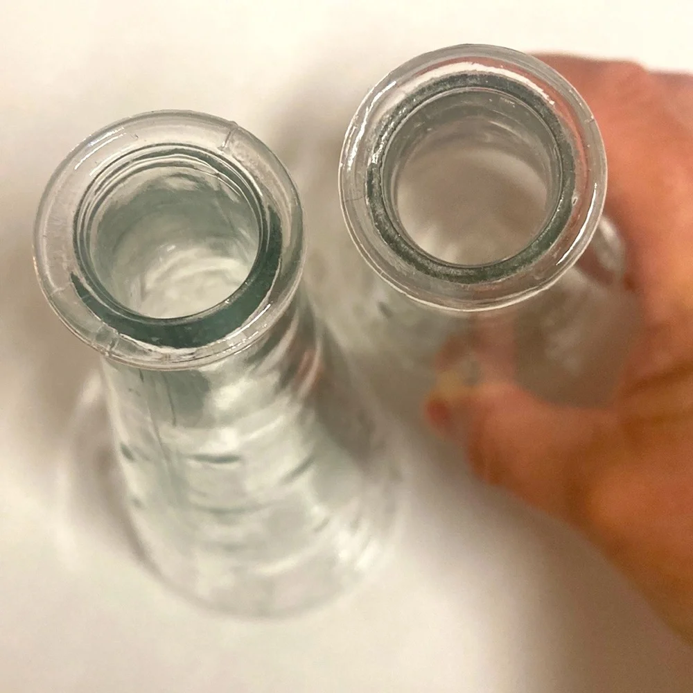 Clear Textured Hobnail Bud Vases by Emma Dafnas for Ikea Set of Two